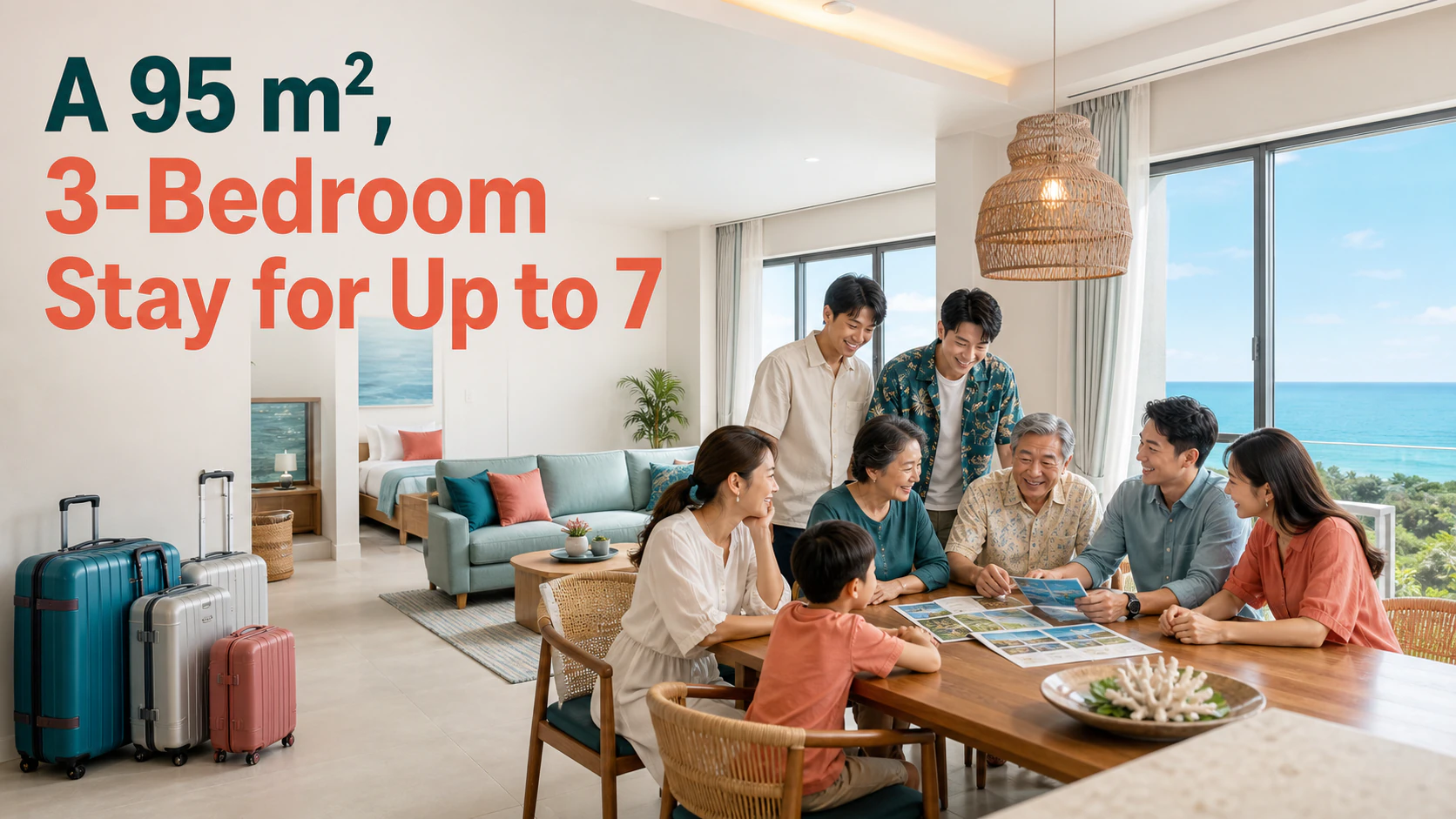 A 95 m², 3-Bedroom Stay for Up to 7: A Family and Group Guide