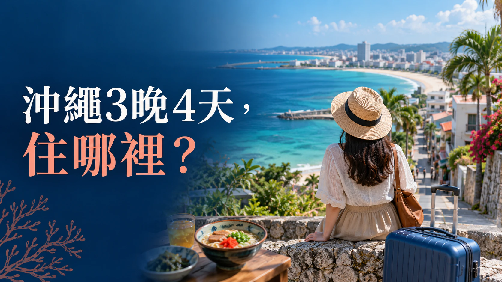 把那霸街區、沖繩海景、美食與購物安排進3晚4天的旅行計畫