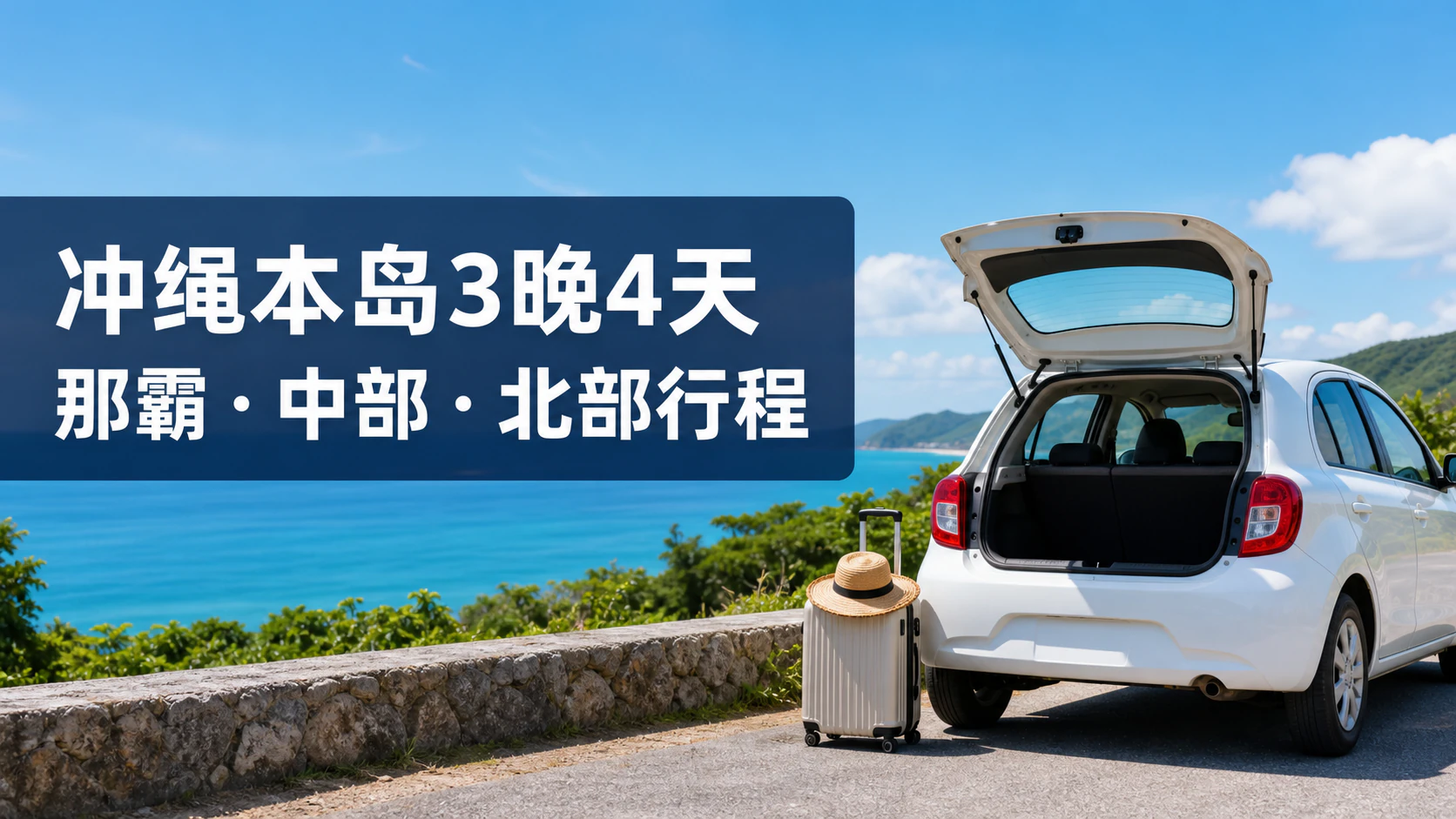 冲绳本岛3晚4天轻松游览那霸、中部和北部的旅行规划画面