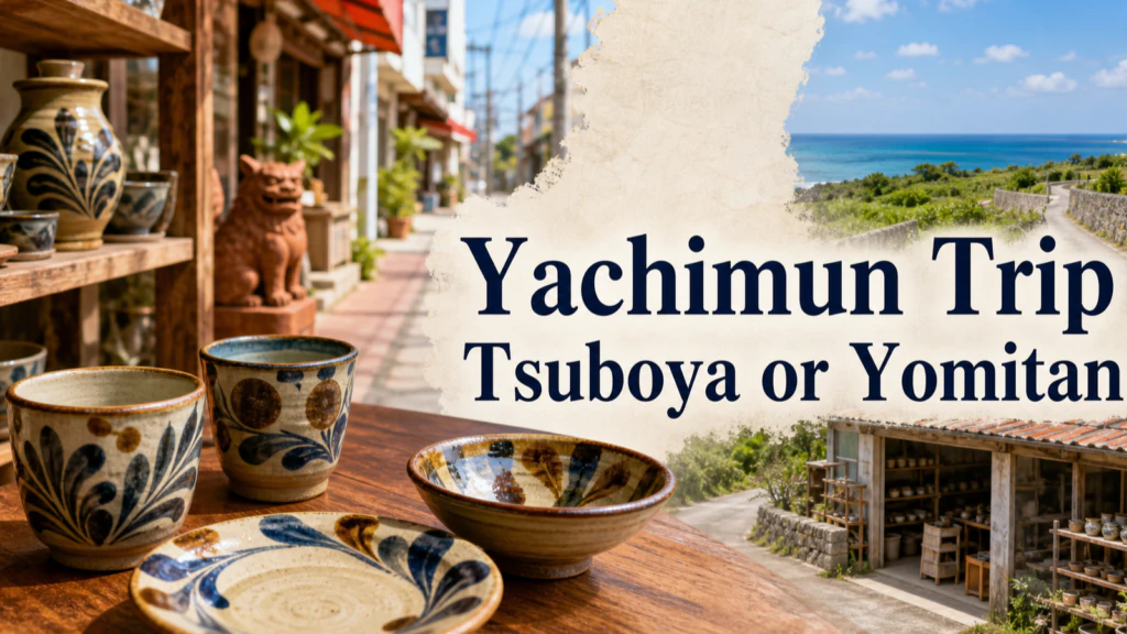Okinawa pottery travel guide comparing Tsuboya Yachimun Street and Yomitan Yachimun no Sato