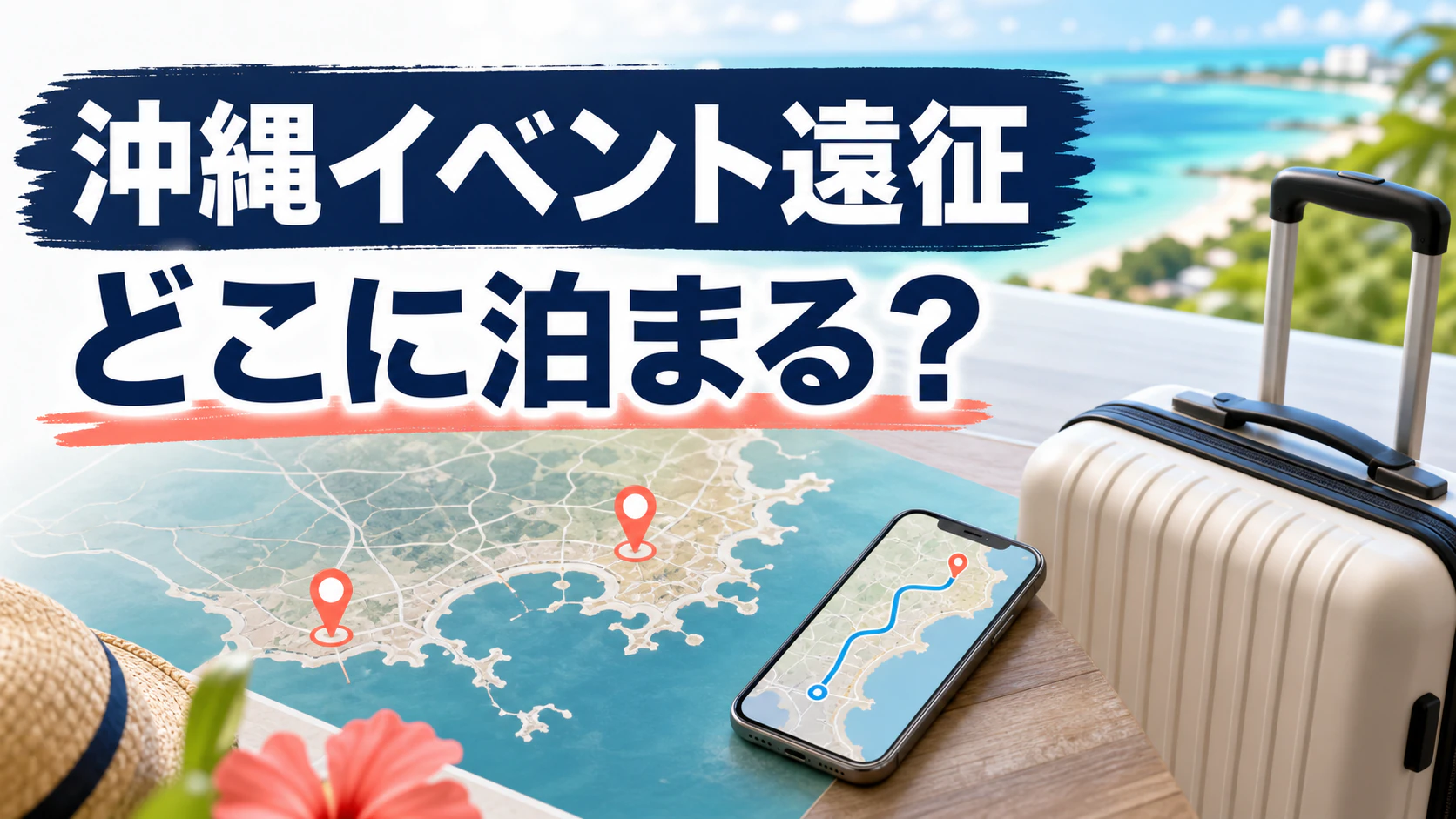 沖縄アリーナと沖縄コンベンションセンターへの遠征で宿泊エリアと交通手段を比較する旅行者